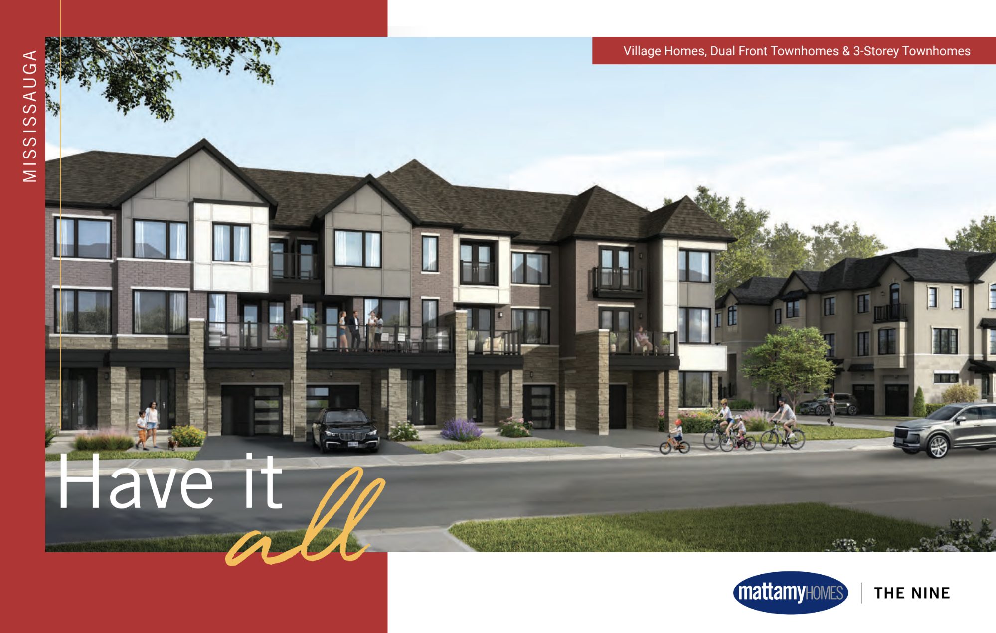 Artist’s rendering of The Nine townhomes by Mattamy Homes in Mississauga